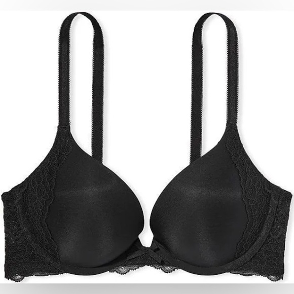 Victoria’s Secret Dream Angels Perfect Coverage lace bra 32DD black VS padded - Picture 3 of 9